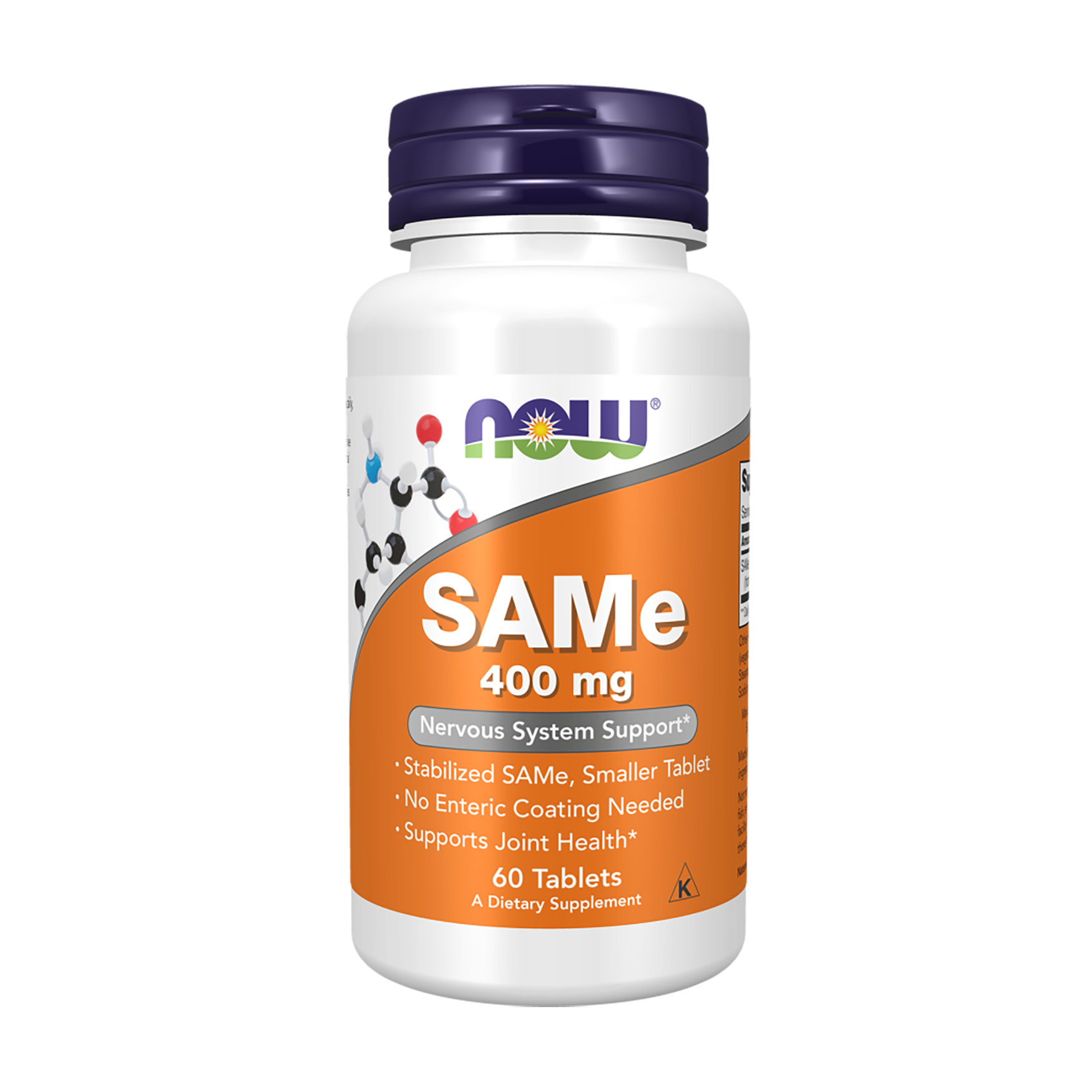 S-Аденозилметіонін NOW foods SAMe 400 мг, 60 таблеток